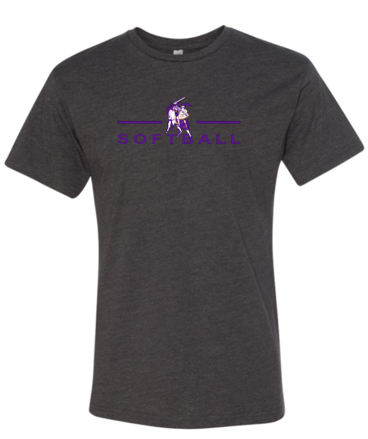 OLSH SOFTBALL YOUTH & ADULT FINE COTTON JERSEY SHORT SLEEVE T-SHIRT   - BLACK OR HEATHER