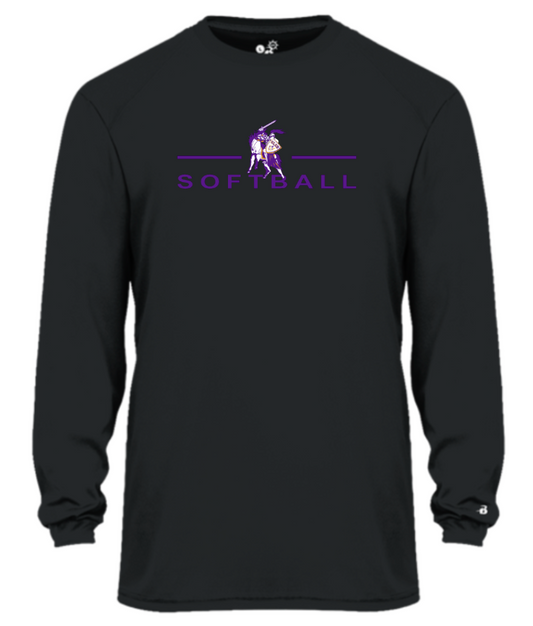 OLSH SOFTBALL YOUTH & ADULT PERFORMANCE SOFTLOCK LONGSLEEVE  - BLACK OR WHITE