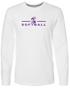 OLSH SOFTBALL YOUTH & ADULT FINE COTTON JERSEY LONGSLEEVE  - BLACK OR WHITE