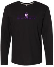Load image into Gallery viewer, OLSH SOFTBALL YOUTH &amp; ADULT FINE COTTON JERSEY LONGSLEEVE  - BLACK OR WHITE
