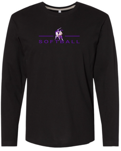 OLSH SOFTBALL YOUTH & ADULT FINE COTTON JERSEY LONGSLEEVE  - BLACK OR WHITE