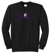 Load image into Gallery viewer, OLSH SOFTBALL YOUTH &amp; ADULT CREWNECK SWEATSHIRT - JET BLACK OR ATHLETIC HEATHER
