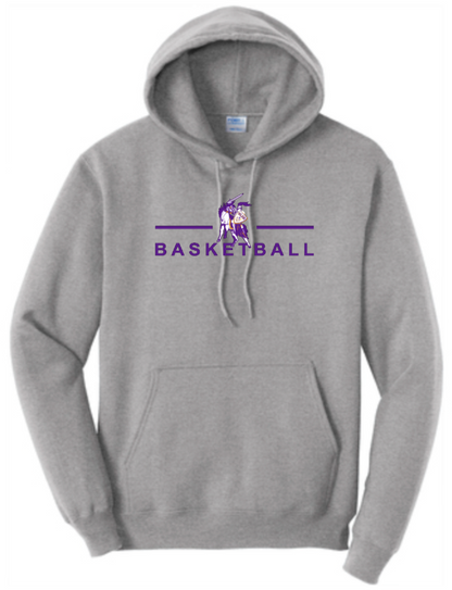 OLSH BASKETBALL YOUTH & ADULT HOODED SWEATSHIRT - JET BLACK OR ATHLETIC HEATHER