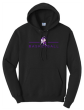 Load image into Gallery viewer, OLSH BASKETBALL YOUTH &amp; ADULT HOODED SWEATSHIRT - JET BLACK OR ATHLETIC HEATHER

