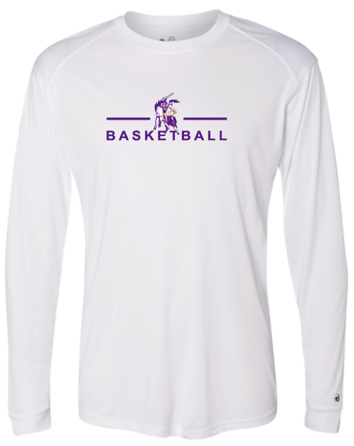 OLSH BASKETBALL YOUTH & ADULT PERFORMANCE SOFTLOCK LONGSLEEVE  - BLACK OR WHITE
