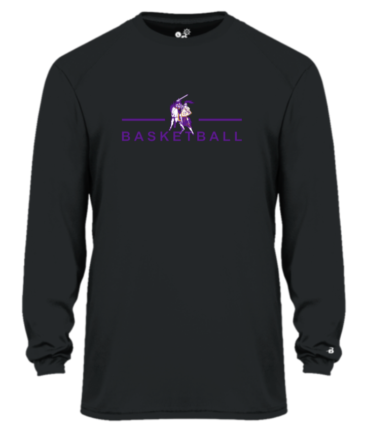 OLSH BASKETBALL YOUTH & ADULT PERFORMANCE SOFTLOCK LONGSLEEVE  - BLACK OR WHITE