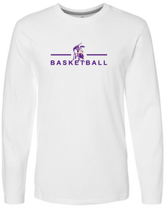 OLSH BASKETBALL YOUTH & ADULT FINE COTTON JERSEY LONGSLEEVE  - BLACK OR WHITE