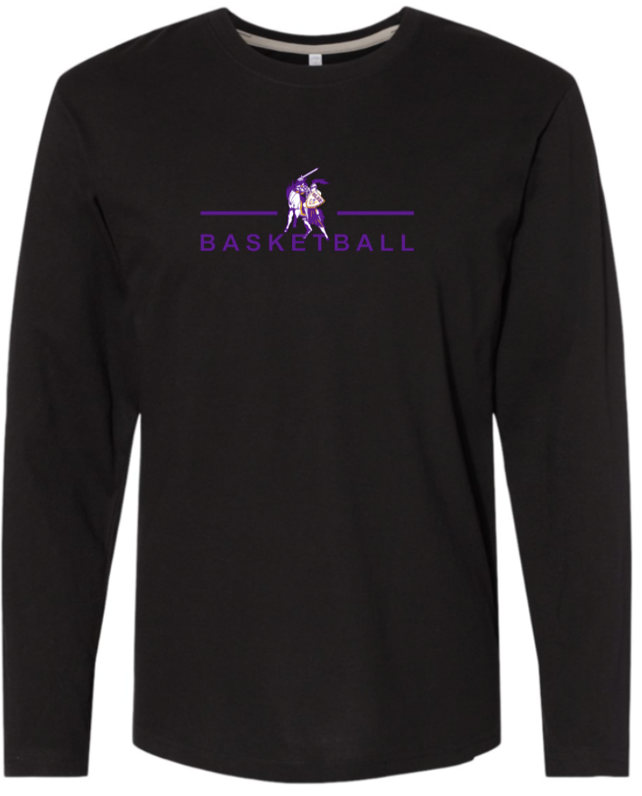 OLSH BASKETBALL YOUTH & ADULT FINE COTTON JERSEY LONGSLEEVE  - BLACK OR WHITE