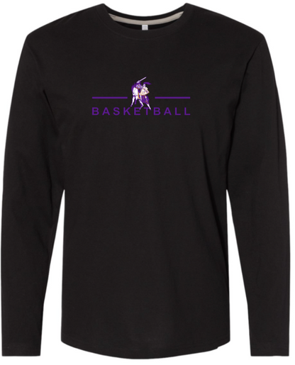 OLSH BASKETBALL YOUTH & ADULT FINE COTTON JERSEY LONGSLEEVE  - BLACK OR WHITE