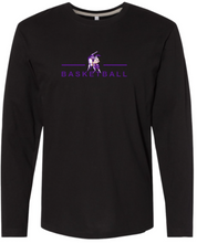 Load image into Gallery viewer, OLSH BASKETBALL YOUTH &amp; ADULT FINE COTTON JERSEY LONGSLEEVE  - BLACK OR WHITE
