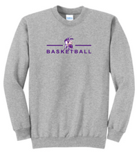 Load image into Gallery viewer, OLSH BASKETBALL YOUTH &amp; ADULT CREWNECK SWEATSHIRT - JET BLACK OR ATHLETIC HEATHER
