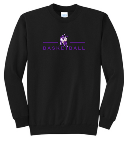 OLSH BASKETBALL YOUTH & ADULT CREWNECK SWEATSHIRT - JET BLACK OR ATHLETIC HEATHER
