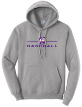 Load image into Gallery viewer, OLSH BASEBALL YOUTH &amp; ADULT HOODED SWEATSHIRT - JET BLACK OR ATHLETIC HEATHER
