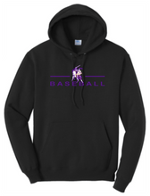 Load image into Gallery viewer, OLSH BASEBALL YOUTH &amp; ADULT HOODED SWEATSHIRT - JET BLACK OR ATHLETIC HEATHER
