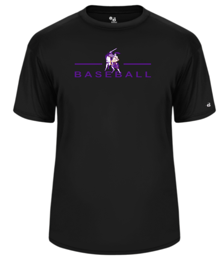 OLSH BASEBALL YOUTH & ADULT PERFORMANCE SOFTLOCK SHORT SLEEVE  T-SHIRT  - BLACK OR WHITE
