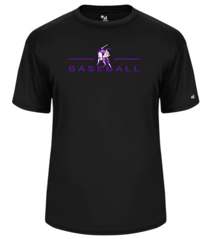 OLSH BASEBALL YOUTH & ADULT PERFORMANCE SOFTLOCK SHORT SLEEVE  T-SHIRT  - BLACK OR WHITE