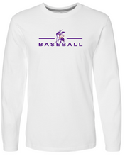 Load image into Gallery viewer, OLSH BASEBALL YOUTH &amp; ADULT FINE COTTON JERSEY LONGSLEEVE  - BLACK OR WHITE
