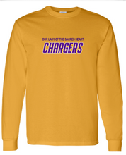 Load image into Gallery viewer, OLSH BASIC CHARGERS YOUTH &amp; ADULT COTTON LONGSLEEVE  - WHITE, GRAPHITE HEATHER OR GOLD
