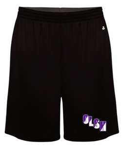 OLSH YOUTH AND MEN'S SOFTLOCK SHORTS WITH POCKETS - PURPLE OR BLACK