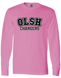 OLSH GIRLS SOCCER PINK-OUT GAME ADULT LONG SLEEVE - FRONT & BACK DESIGN