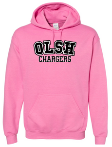 OLSH GIRLS SOCCER PINK-OUT GAME ADULT HOODED SWEATSHIRT - FRONT & BACK DESIGN