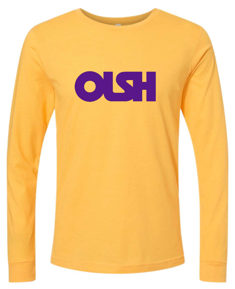 OLSH YOUTH & ADULT HEATHER YELLOW GOLD RINGSPUN LONGSLEEVE