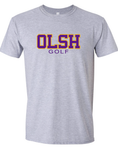 OLSH GOLF YOUTH & ADULT SOFTSTYLE COTTON JERSEY SHORT SLEEVE T-SHIRT  - SPORT GREY