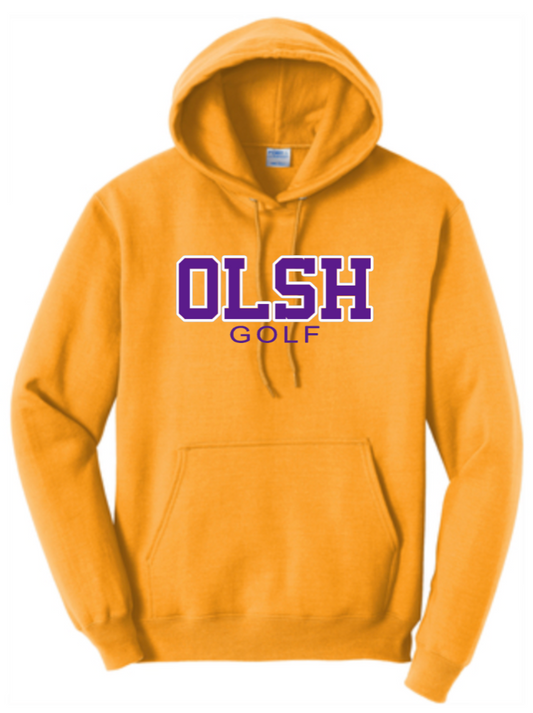 OLSH GOLF YOUTH & ADULT YELLOW GOLD HOODED SWEATSHIRT