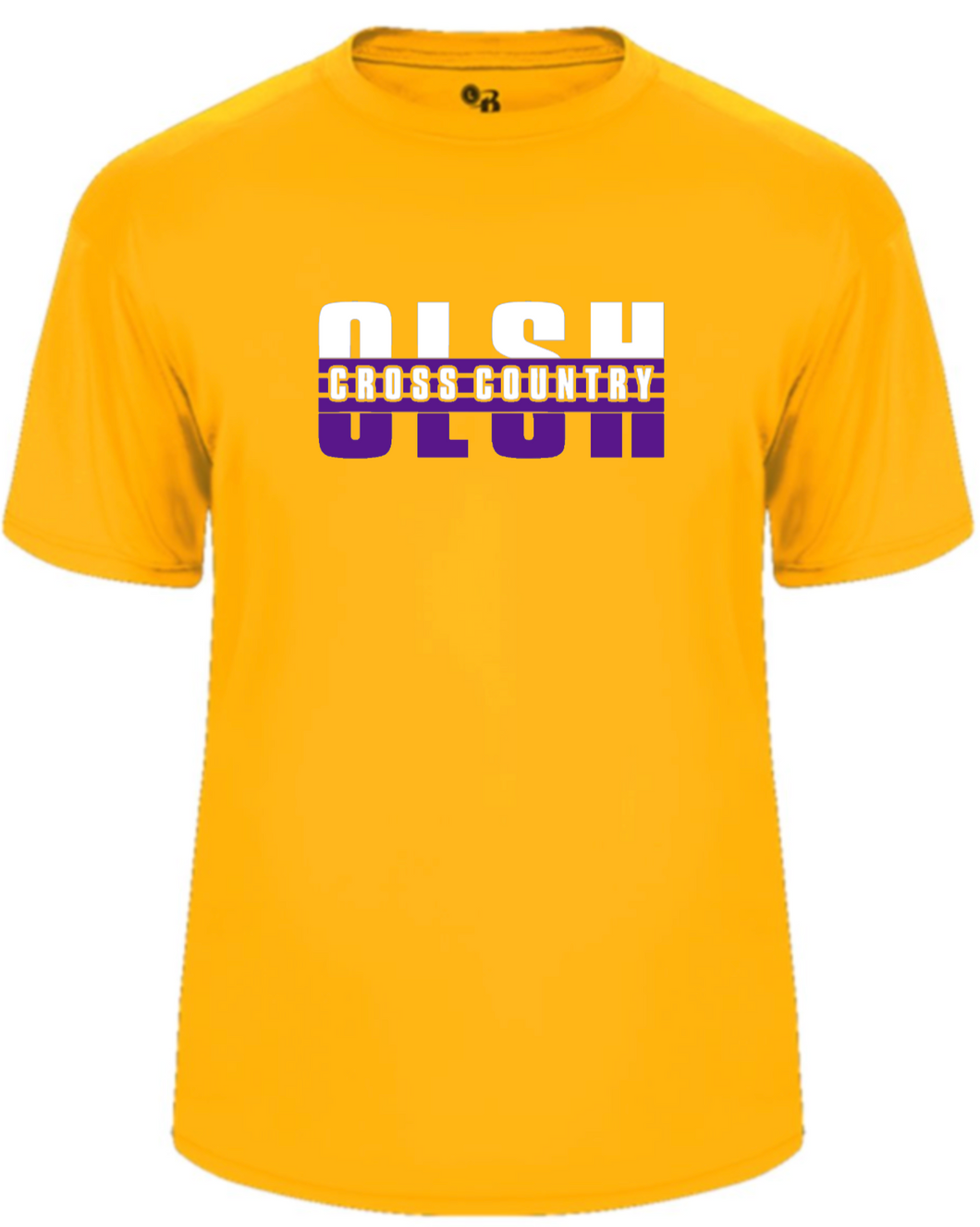 OLSH CROSS COUNTRY YOUTH & ADULT PERFORMANCE SOFTLOCK SHORT SLEEVE  T-SHIRT  - GOLD