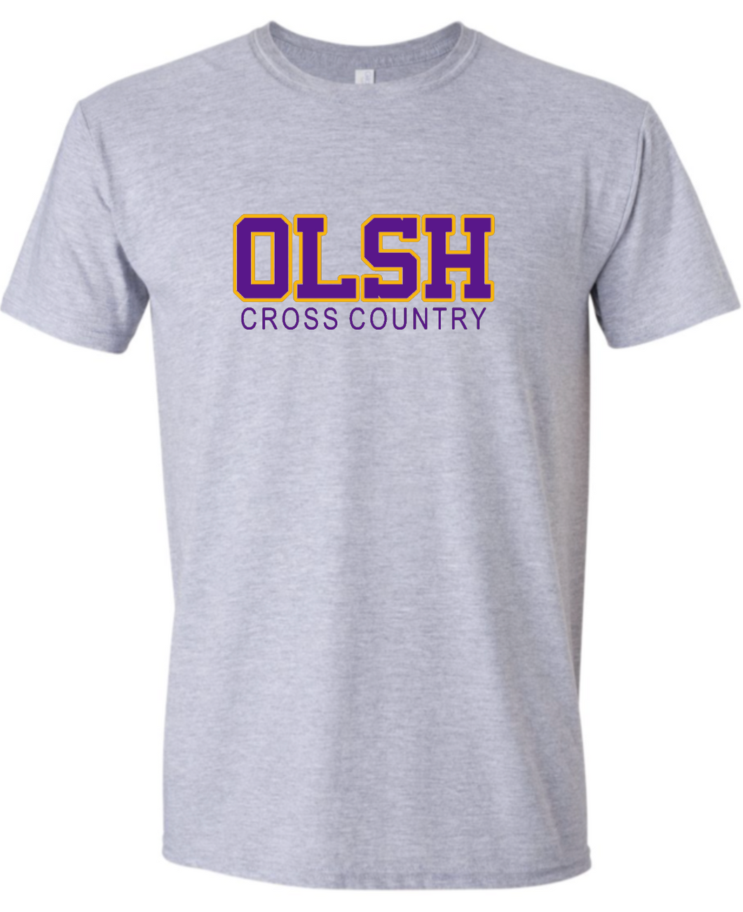 OLSH CROSS COUNTRY YOUTH & ADULT SOFTSTYLE COTTON JERSEY SHORT SLEEVE T-SHIRT  - SPORT GREY
