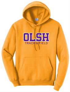 OLSH TRACK FIELD YOUTH ADULT YELLOW GOLD HOODED SWEATSHIRT