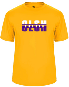 OLSH SOCCER YOUTH & ADULT PERFORMANCE SOFTLOCK SHORT SLEEVE  T-SHIRT  - GOLD