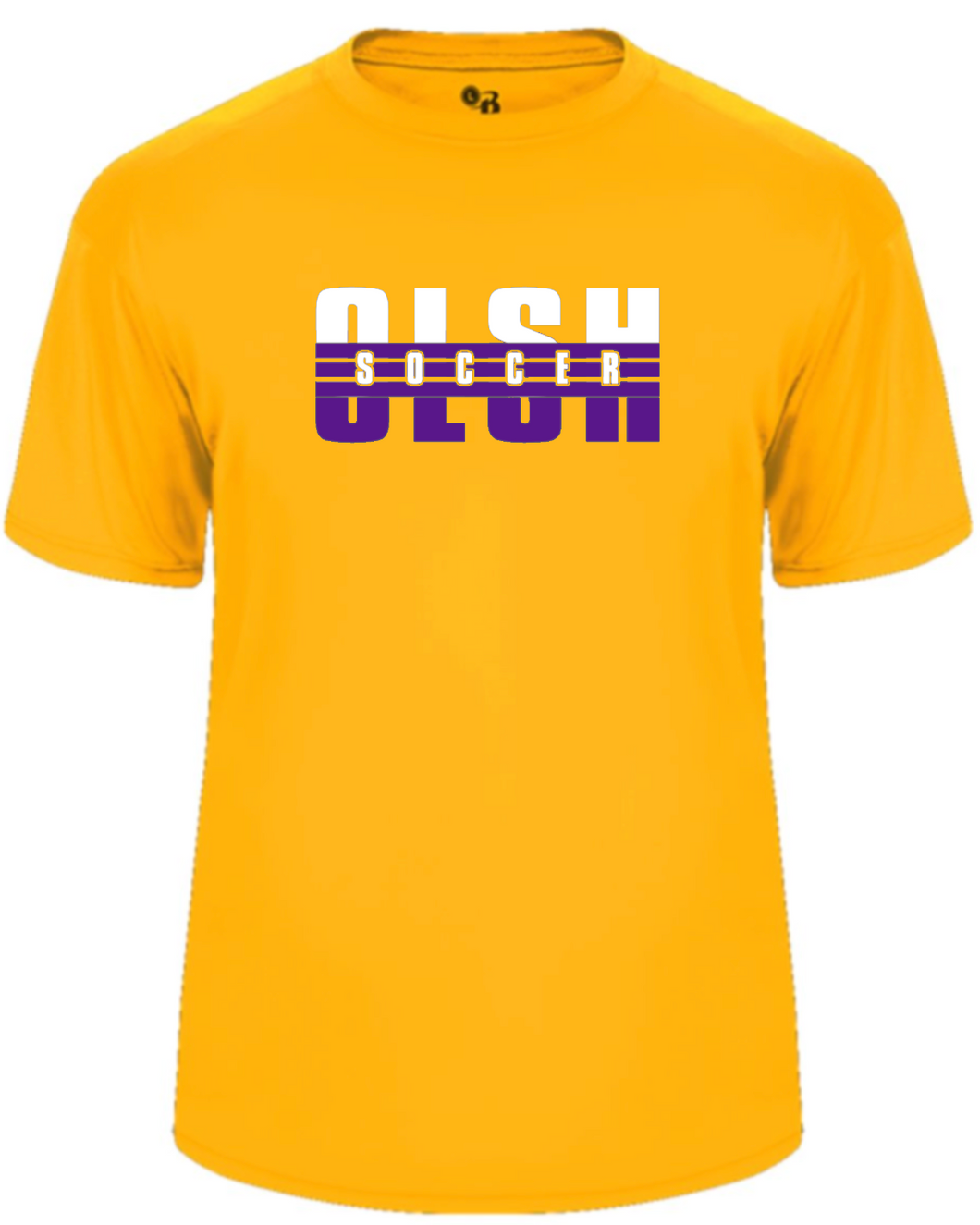 OLSH SOCCER YOUTH & ADULT PERFORMANCE SOFTLOCK SHORT SLEEVE  T-SHIRT  - GOLD
