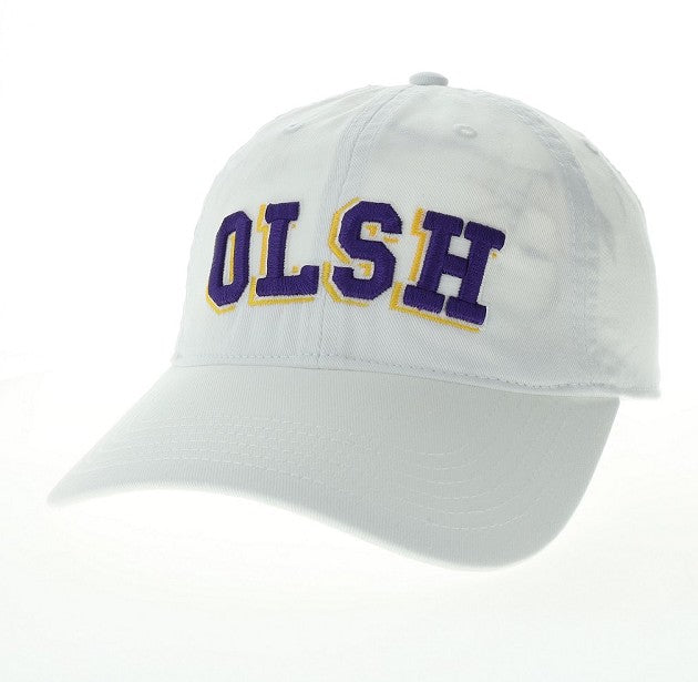 OLSH LEGACY BRAND ADULT SIZE RELAXED TWILL HAT - WHITE