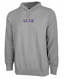 OLSH EMBROIDERED KNIT HOODED SWEATER