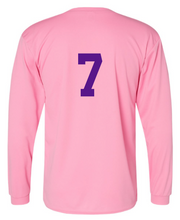 Load image into Gallery viewer, OLSH GIRLS SOCCER PINK-OUT GAME WARM-UP LONGSLEEVE WITH CUSTOM NUMBER
